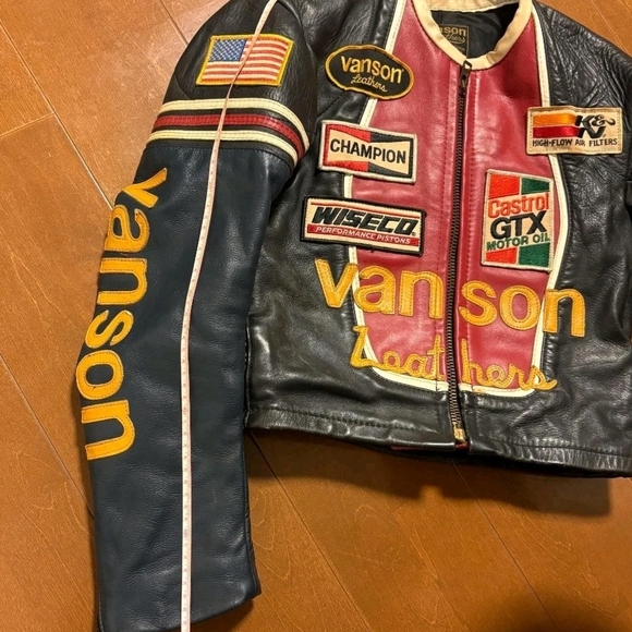 Vanson Leather Racing Jacket - Multicolor - Picture 10 of 10